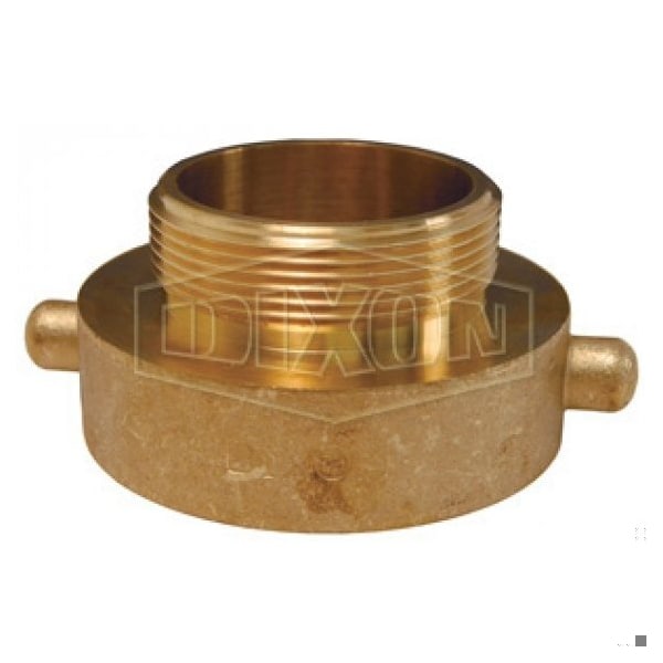 The Right Connection Reducer Pin Lug Hydrant Adapter, 2-1/2 x 3/4 in, FNYC x MNPT, Cast Brass, Domes